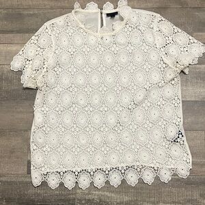 Who What Wear Ivory Lace Blouse